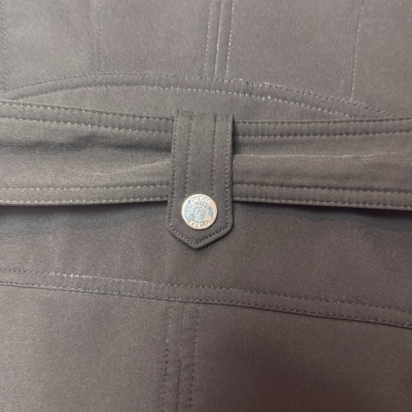 GUESS Black Softshell Zip Up Belted Hooded RainCoat Jacket for Women Size L - Picture 10 of 12